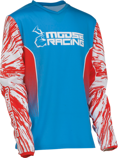 MOOSE RACING Youth Agroid Jersey - Red/White/Blue - Medium 2912-2263