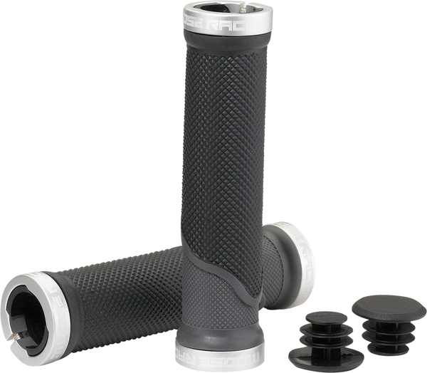 MOOSE RACING PRO-627EP Mountain Bike Lock-On Grips - Black/Gray - 130 mm