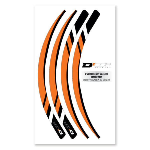 D-COR Rim Decals Orange 4 Pc Set - Part Number 40-80-218