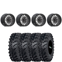 VALOR OFFROAD V06 BRUSHED GUNMETAL BEADLOCKS ON ITP MT911