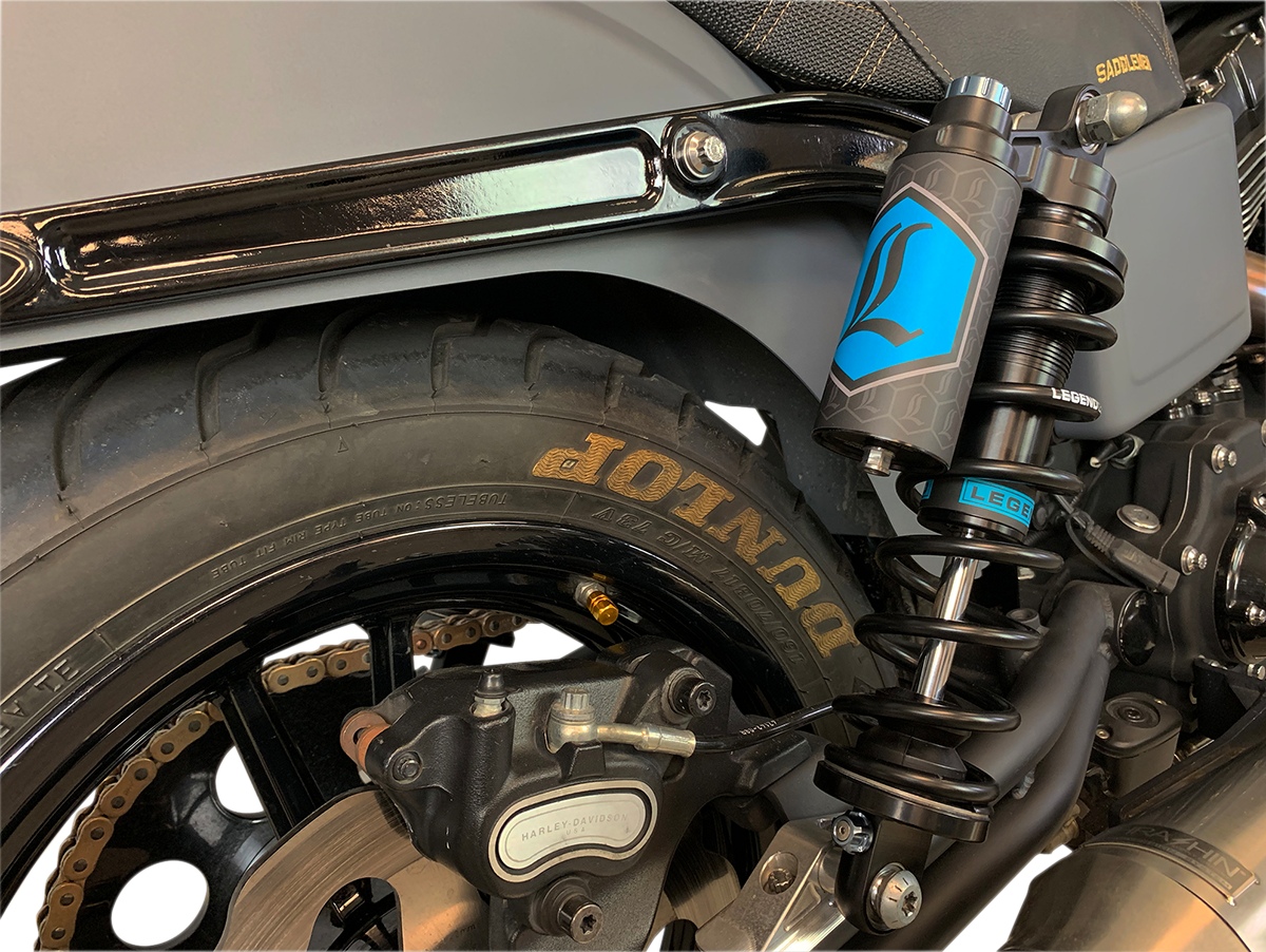 Legend Suspension Revo ARC Piggyback Shocks for Harley Davidson Dyna 1999-2017, 13-Inch, Black - Part Number 1310-1890