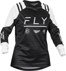 FLY RACING Women's F 16 Jersey Black/White 2X - Performance Athletic Wear