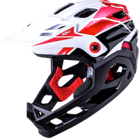 KALI Child Maya Full Face Helmet - Race - Gloss White/Red/Black 0221922112