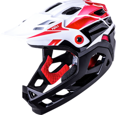 KALI Child Maya Full Face Helmet - Race - Gloss White/Red/Black 0221922112