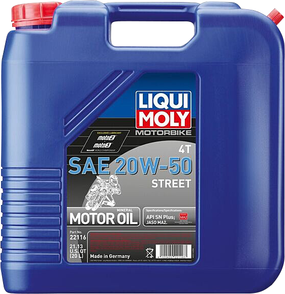 LIQUI MOLY Street 4T Oil - 20W-50 - 20 L - Part Number 22116