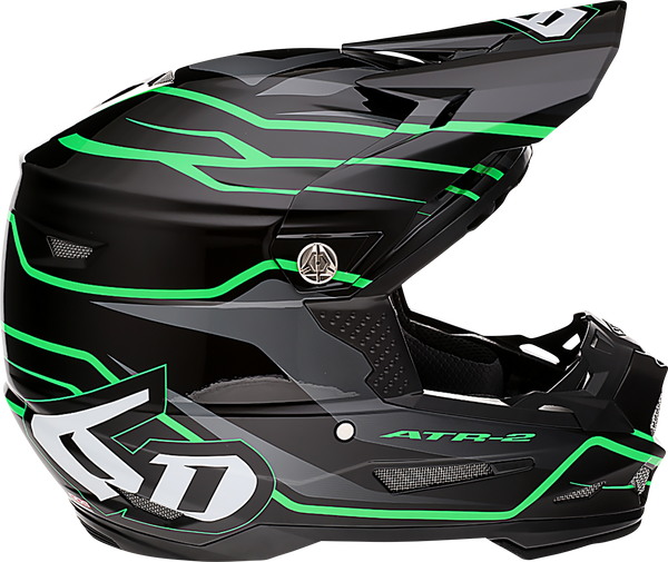 6D HELMETS ATR-2 Helmet - Phase - Black/Green - Part Number 12-2844