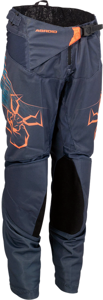 MOOSE RACING Youth Agroid Vented Pants - Blue/Orange - Part Number 2903-2337