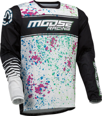 MOOSE RACING Sahara Jersey - Black/White - Large - Part Number 2910-7440