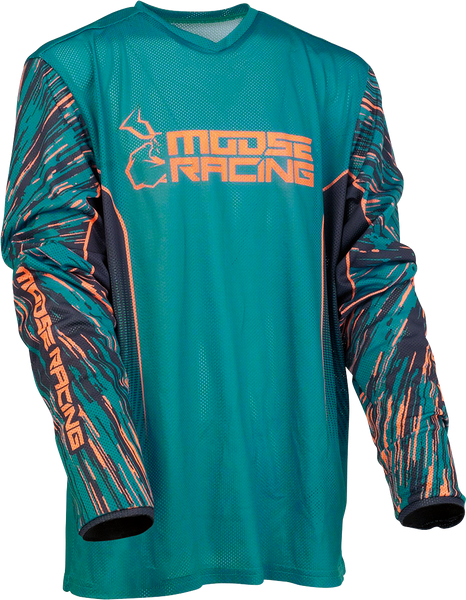 MOOSE RACING Youth Agroid Vented Jersey - Blue/Orange - XS (Part No. 2912-2329)