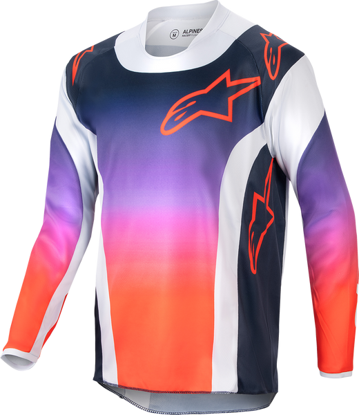 ALPINESTARS Youth Racer Jersey - Light Grey/Hot Orange/Black (Part Number: 3778224-924-S)