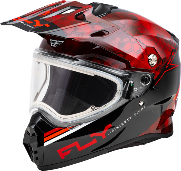 FLY RACING Trekker Cw Conceal Helmet Elec Shld Red/Black 73-313612X