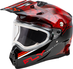 FLY RACING Trekker Cw Conceal Helmet Elec Shld Red/Black 73-313612X