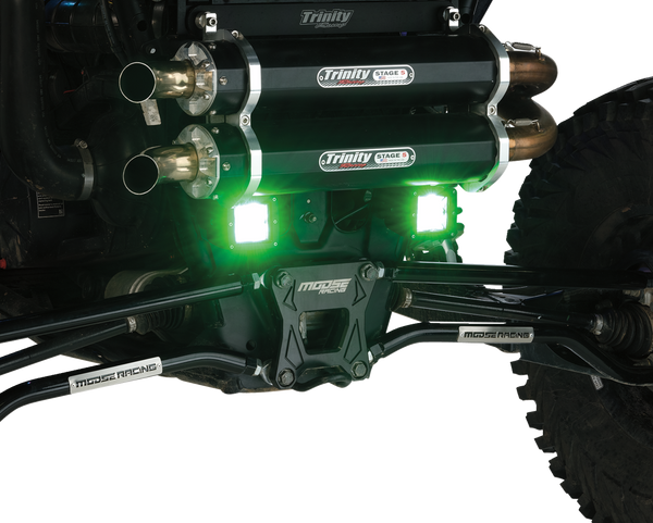 MOOSE UTILITY MSE-LPKITG LED Light Bar - Green Square 3" - Pair