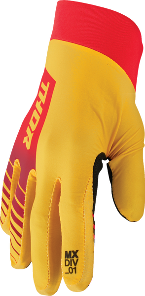 THOR Agile Gloves - Analog - Lemon/Red - Small 3330-7652