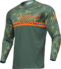 THOR Youth Sector DIGI Camo Jersey - Forest Green/Camo - Small 2912-2402