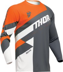 THOR Youth Sector Checker Jersey - Charcoal/Orange - Large 2912-2416