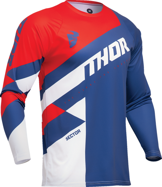 THOR Youth Sector Checker Jersey - Navy/Red - Part Number 2912-2427