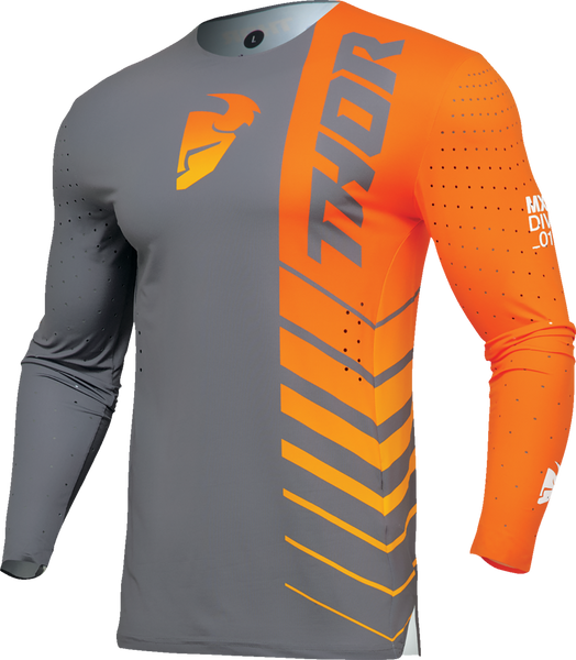 THOR Prime Analog Jersey - Charcoal/Orange - Large (Part No: 2910-7691)