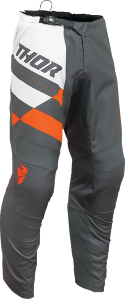 THOR Youth Sector Checker Pants - Charcoal/Orange - Part Number 2903-2429