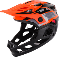 KALI Child Maya Full Face Helmet - Race - Gloss Orange/Gray/Black - Part No. 0221923312
