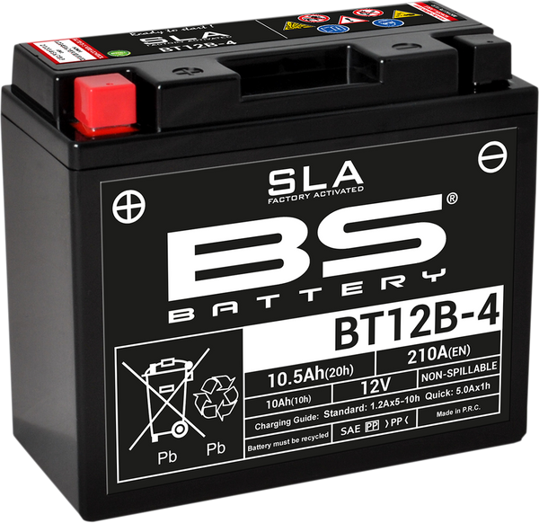 BS BATTERY BT12B-4 (YT) 300643 - AGM Motorcycle Battery