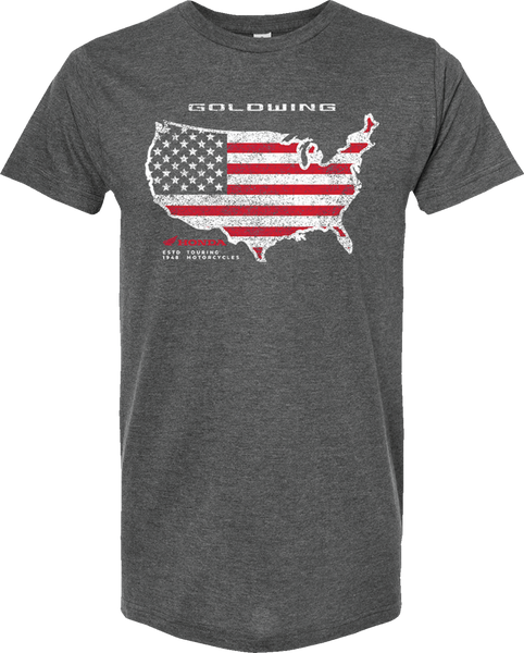 HONDA APPAREL America Outline T-Shirt - Heather Charcoal - 2XL NP23S-M2293-2X