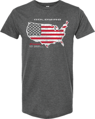 HONDA APPAREL America Outline T-Shirt - Heather Charcoal - 2XL NP23S-M2293-2X