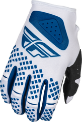 FLY RACING Youth Kinetic Center Gloves White/Navy 378-511YL