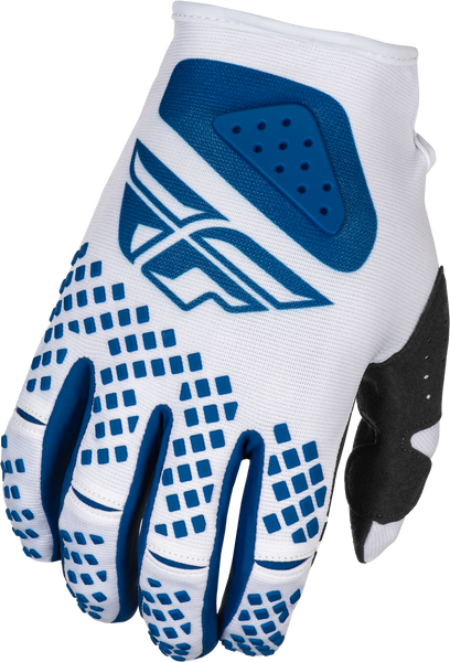 FLY RACING Kinetic Center Gloves White/Navy Large - Ultimate Race Protection