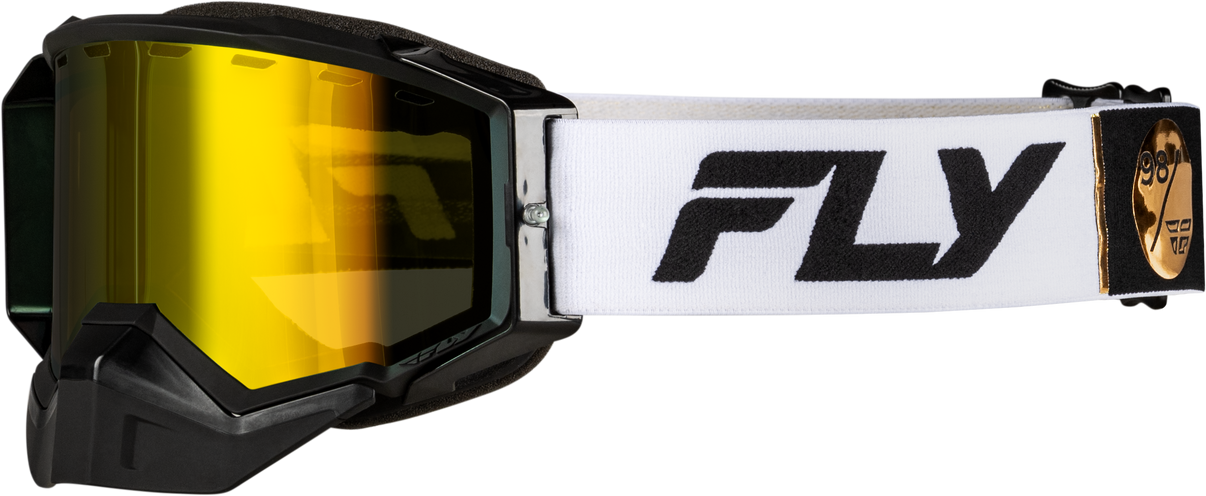 Zone Elite Snw Goggle Wht/Blk W/Plrzd Yellow Lens