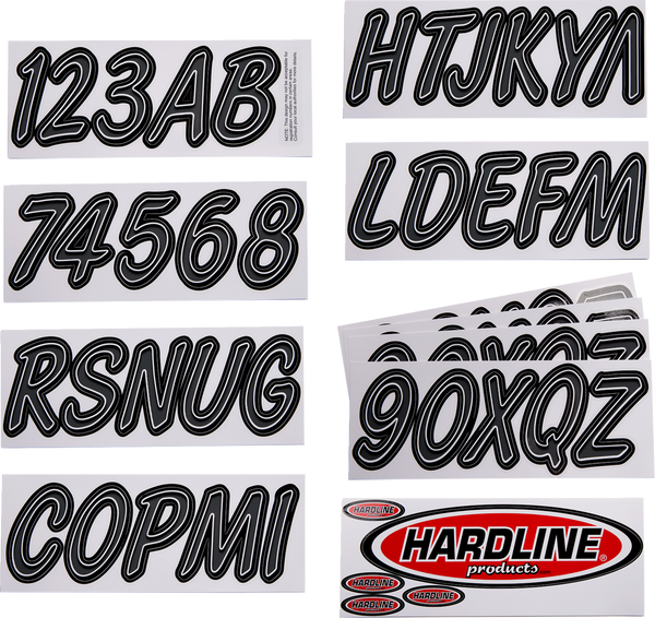 HARDLINE Sticker Kit 400 - Gray/Black DGBKG400