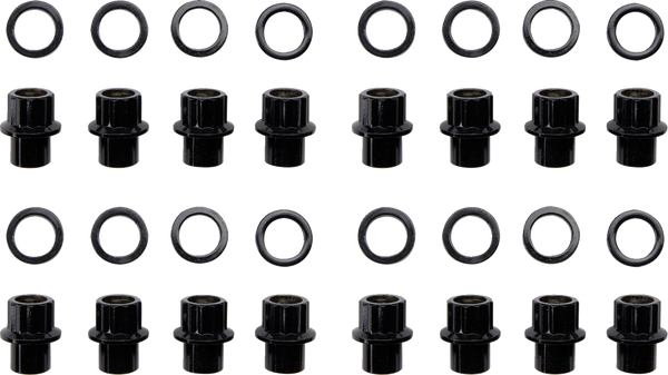 MOOSE UTILITY Carbon Wheel Lug Nut - Steel - 10 mm x 1.25" - Part LNBOET10125AST