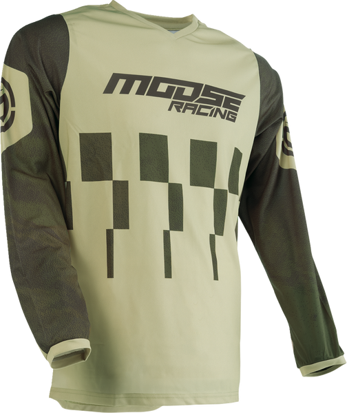 MOOSE RACING Qualifier Jersey - Green/Tan - 3XL - Part Number 2910-7547