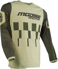 MOOSE RACING Qualifier Jersey - Green/Tan - 2XL - Part No. 2910-7546