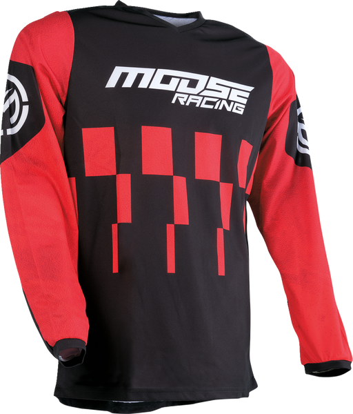 MOOSE RACING Qualifier Jersey - Red/Black - Large - Part Number 2910-7552