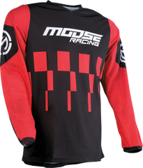 MOOSE RACING Qualifier Jersey - Red/Black - Large - Part Number 2910-7552