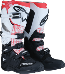 MOOSE RACING Tech 7 Boots - Black/White/Red - US Size 13 - 0212024-1225-13