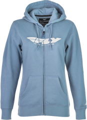 Women's Fly Corporate Zip Up Light Blue Lg