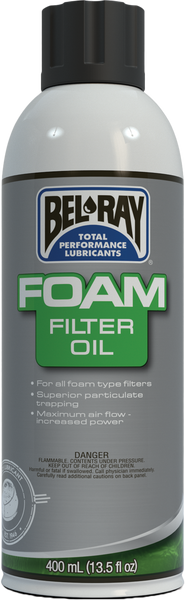 BEL-RAY Foam Filter Oil Waterproof Spray 99200-A400W - 400ml