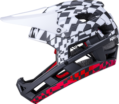 KALI DH Invader Helmet - LTD Glitch - Matte Black/White/Red - L-2XL (Part Number: 0211323217)