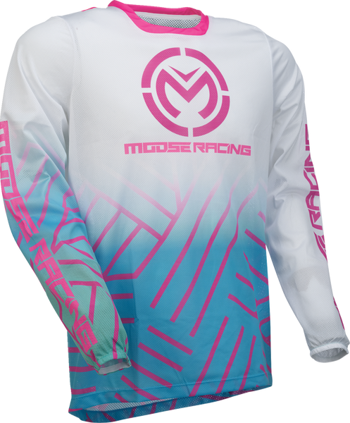 MOOSE RACING Sahara Jersey - Pink/Blue/White - Small - Part Number 29107955