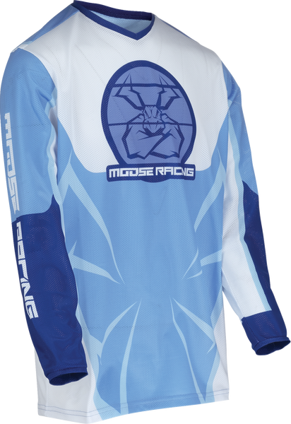 MOOSE RACING Youth Agroid Mesh Jersey - Blue/White - Small 2912-2481