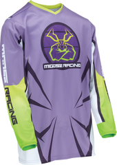 MOOSE RACING Youth Agroid Mesh Jersey - Purple/White - XS - 2912-2474