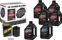 MAXIMA V Twin Oil Change Kit - Synthetic TC Black Filter (Part 90-119016PB)