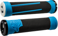 ODI D35A2BU-B MTB/BMX Grips in Black/Blue with Blue Accents