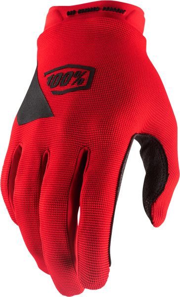 100% Ridecamp Youth Gloves Red MD - Performance Trail and Track Gloves