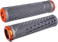 ODI CF11 V2.1 BMX Grips - Lnyx Gray/Orange with Orange - F35CFGO-O