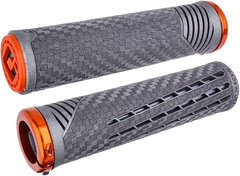 ODI CF11 V2.1 BMX Grips - Lnyx Gray/Orange with Orange - F35CFGO-O