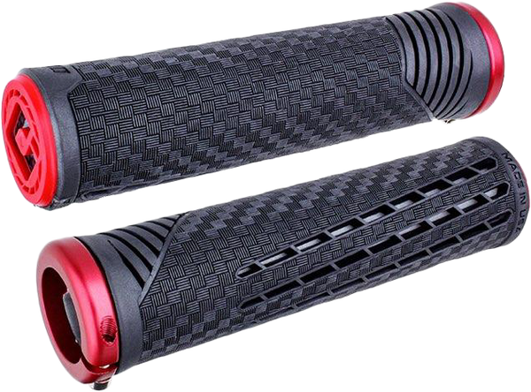 ODI Cf11 V2.1 BMX Grips Pearl Black/Red with Matte Red - F35CFBR-R