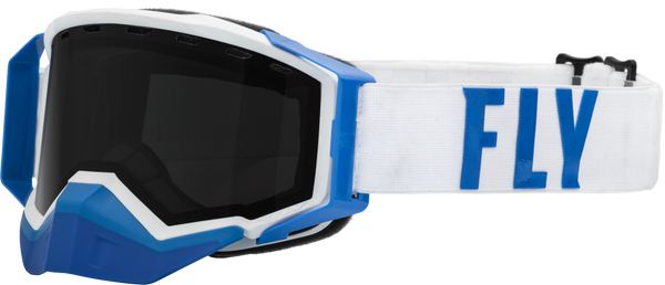 Zone Pro Snow Goggle Wht/Blue W/ Polarized Smoke Lens